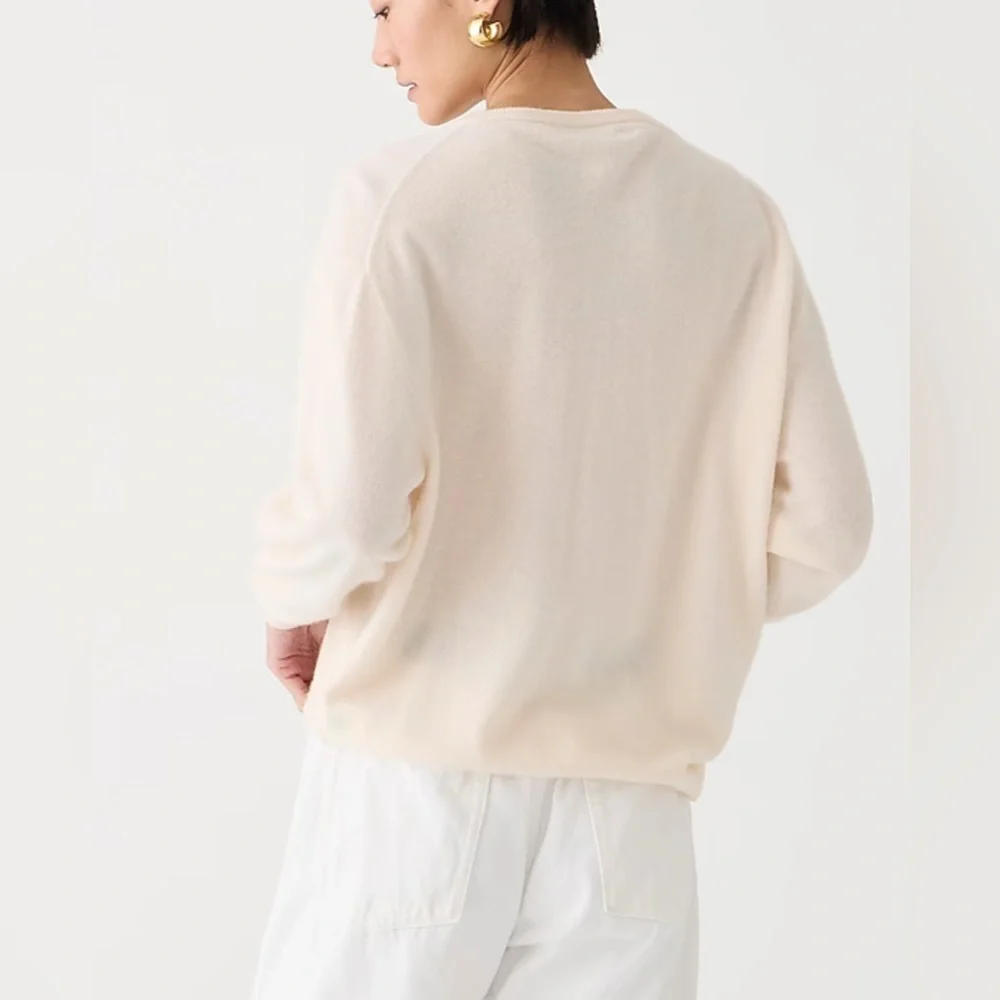 NEW J Crew Cashmere relaxed V-neck sweater XS
